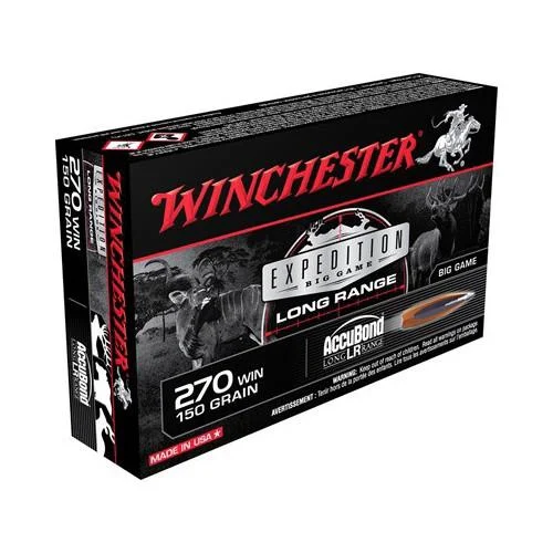 Winchester Ammunition Winchester Expedition Big Game Long Range Rifle Ammunition .270 Win 150 gr. AB 2900 fps 20/ct