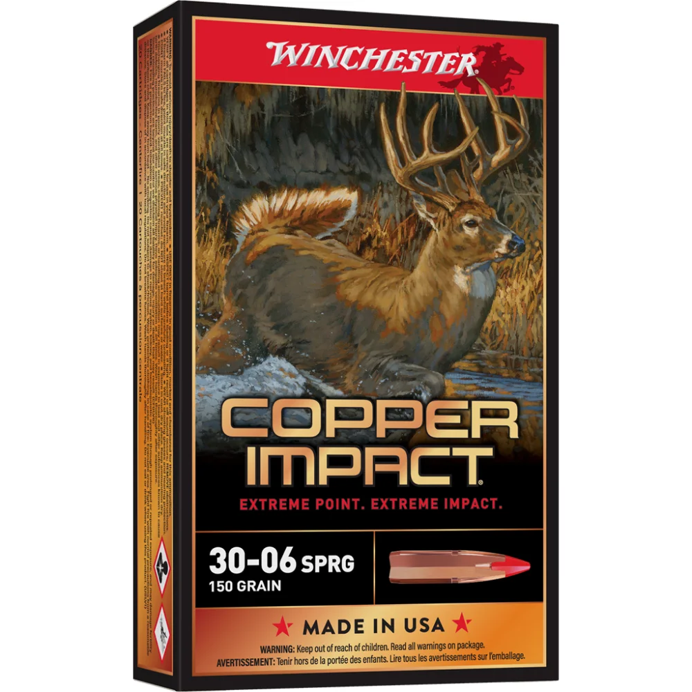 primary-22452 Winchester Ammunition Winchester Copper Impact Rifle Ammunition 30-06 SPRG 150 gr. BT 2920 fps 20/ct