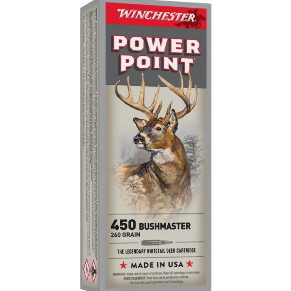 Winchester Ammunition Winchester Super-X Rifle Ammunition .450 Bushmaster 260 gr. SP 2110 fps 20/ct