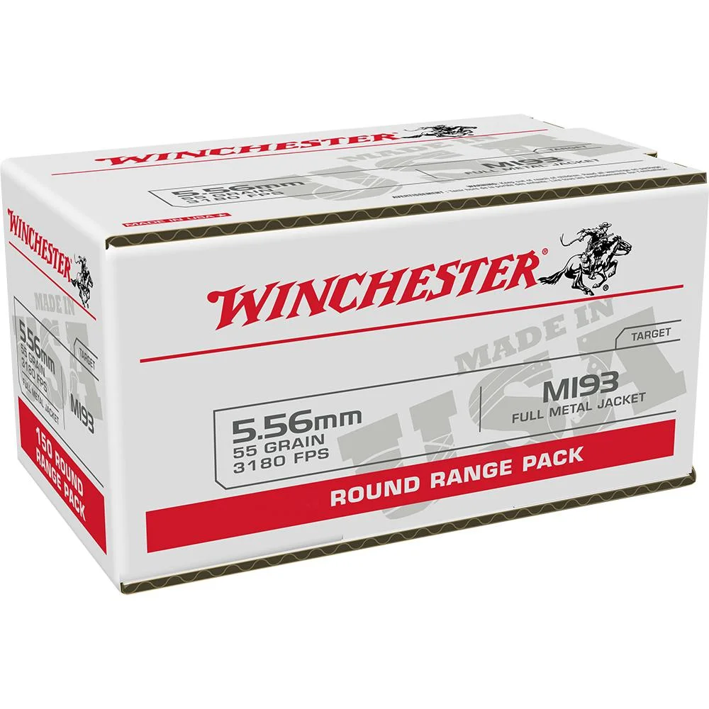 primary-22464 Winchester Ammunition Winchester USA Lake City M193 Rifle Ammunition 5.56X45 NATO 55 gr. FMJ 3240 fps 100/ct