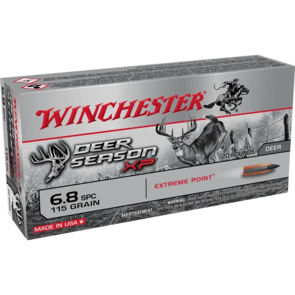 Winchester Ammunition Winchester Deer Season XP 6.8 SPC 115 gr. PT 2625 fps 20/ct