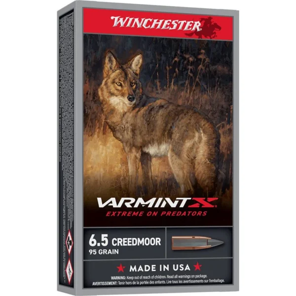 Winchester Ammunition Winchester Varmint X Rifle Ammunition 6.5 Creedmoor 95gr PT 3300 fps 20/ct