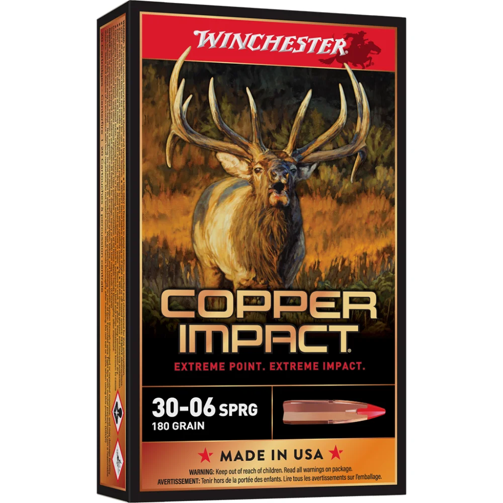 primary-22486 Winchester Ammunition Winchester Copper Impact Rifle Ammunition 30-06 SPRG 180 gr. BT 2725 fps 20/ct