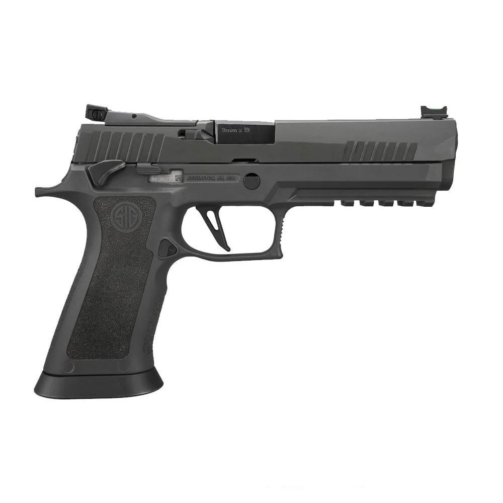 primary-2255 Sig Sauer P320 XFive Legion Handgun, black left-side view with manual safety and rail