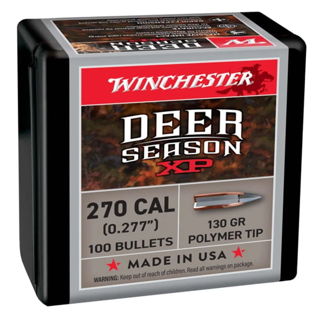 primary-22588 Winchester Bulk Components Winchester Deer Season XP Rifle Bullets 270 cal 130 gr 100/ct