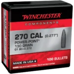 Winchester Bulk Components Winchester Rifle Bullets .270 Cal .277" 130 gr PSP 100/ct