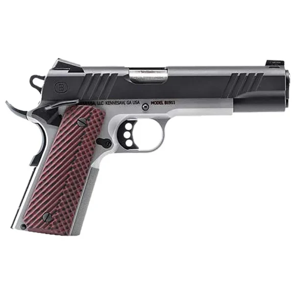 Bersa USA Bersa B1911 Handgun .45 ACP 8rd Magazine 5" Barrel Black and Stainless Steel with VZ Grips Night Sight
