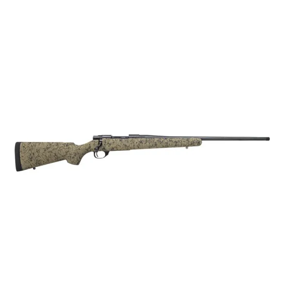 Legacy Sports International Howa HS Precision Rifle, right side view with green webbed stock