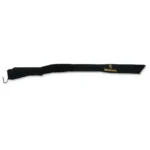 Browning VCI One Piece Gun Sock Black laid flat, with drawstring and Browning logo