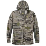 Browning Early Season Hooded Shirt, Ovix camouflage front view with hood and chest pocket