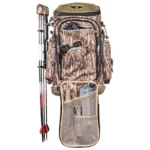 GSM Tenzing Hangtime Day Pack Backpack in camouflage, front view with pockets and straps
