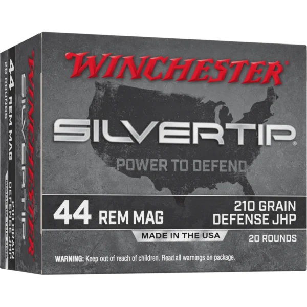 Winchester Ammunition Winchester Silvertip Handgun Ammunition 44 Rem Mag 210 gr. JHP 1250 fps 20/ct