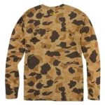 Browning Wasatch Long Sleeve T-Shirt, front view in vintage tan and brown camouflage