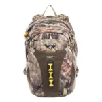 Gsm Tenzing Pace Day Pack Backpack, front view in Mossy Oak camo with multiple zip pockets