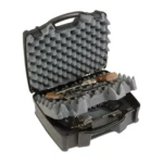 Plano Protector 4 Handgun Case, open black case with egg-crate foam and handgun inside