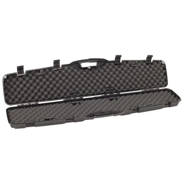 Plano PillarLock Pro-Max Scoped Gun Case, open black case with egg-crate foam interior