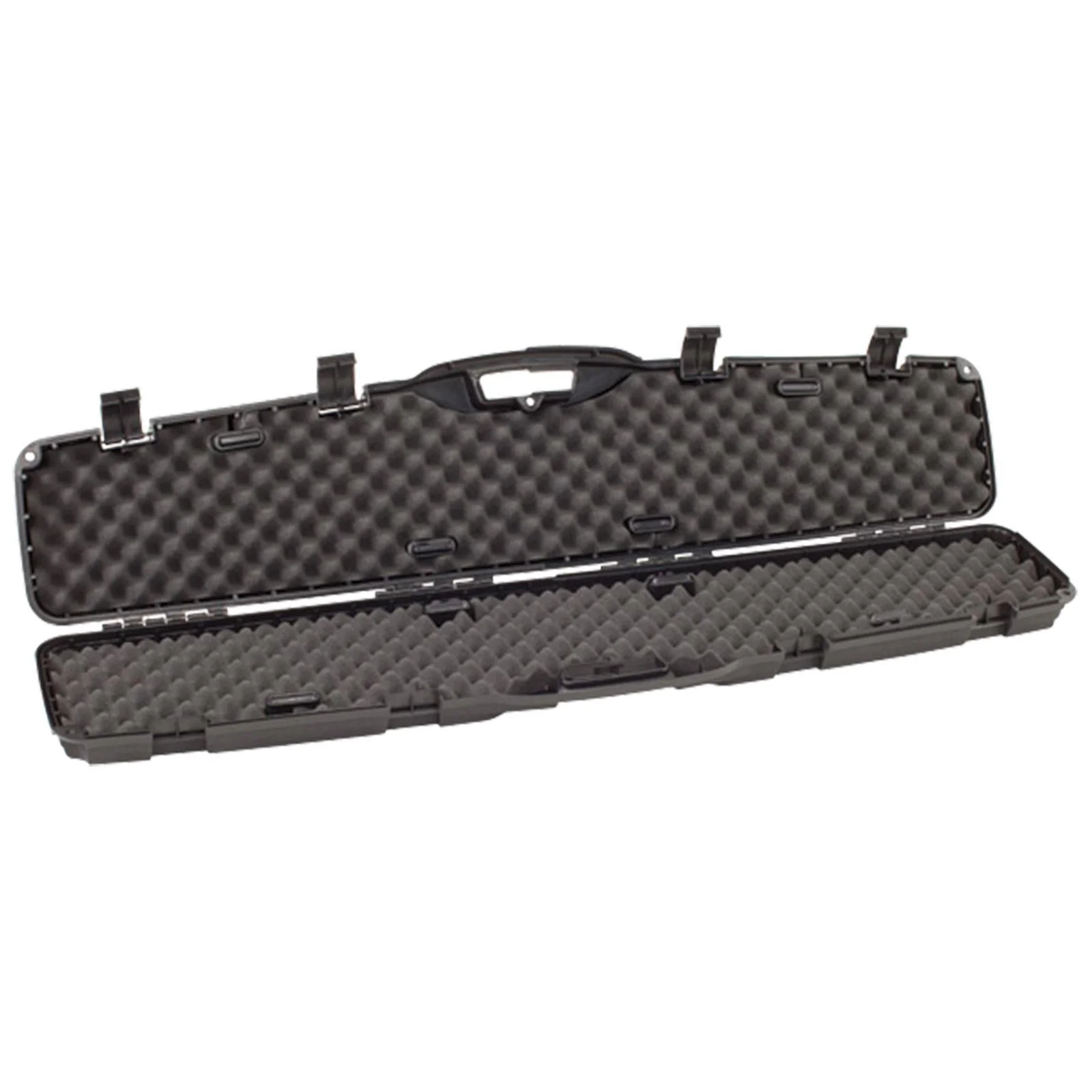 primary-23229 Plano PillarLock Pro-Max Scoped Gun Case, open black case with egg-crate foam interior