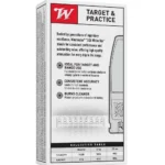 Winchester USA Handgun Ammunition box, rear angled view with Target & Practice panel