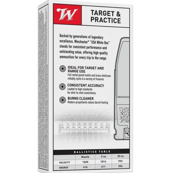 Winchester Ammunition Winchester USA Handgun Ammunition .40 S&W 180 gr. FMJ 1020 fps 50/ct