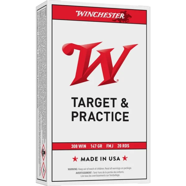 Winchester Ammunition WIN USA TRGT 308WIN 147GR FMJ 20/200