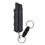 Security Equipment Corporation Sabre pepper spray, black canister with quick-release key ring