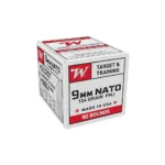 Winchester Ammunition Winchester USA Target & Training NATO Handgun Ammunition 9mm Luger 124 gr. FMJ 1200 fps 50/ct