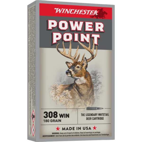 Winchester Ammunition Winchester Super-X Power Point Rifle Ammunition .308 Win 180 gr. PSP 2620 fps 20/ct