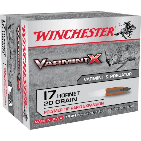 Winchester Ammunition Winchester Varmint X Rifle Ammunition .17 Hornet 20 gr PT 3650 fps 20/ct
