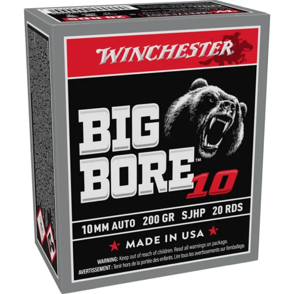 Winchester Ammunition Winchester Big Bore Handgun Ammunition 10mm Auto 200 gr. SJHP 1175 fps 20/ct