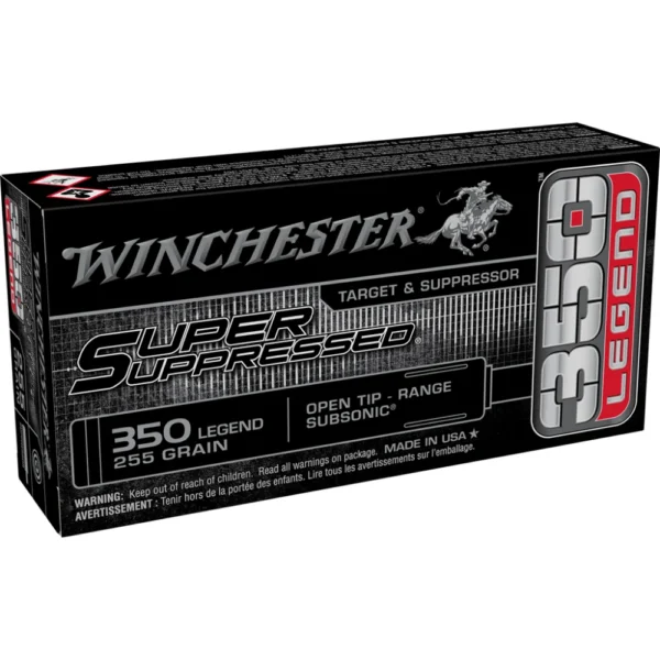 Winchester Ammunition Winchester Super Suppressed Rifle Ammunition .350 Legend 255 gr. OT 1060 fps 20/ct