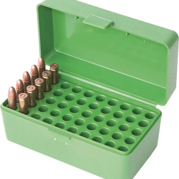 Mtm Molded Products Company MTM Case-Gard Flip Top Green Ammo Box for .22 Hornet 50/ct Capacity