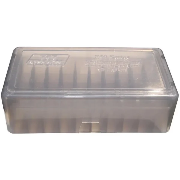 Mtm Molded Products Company MTM .38/.357 Mag 50-Round Slip Top Handgun Ammo Box Smoke
