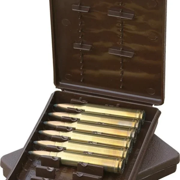 Mtm Molded Products Company MTM 9 Rounds Case-Gard Rifle Ammo Wallet .243/25-06/30-06/.308/45-70 Brown