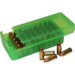 Mtm Molded Products Company MTM Side Slide Handgun Ammo Box 45 ACP Clear Green
