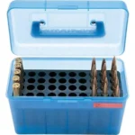 Mtm Molded Products Company MTM Deluxe H-50 Series Rifle Ammo Box Clear Blue