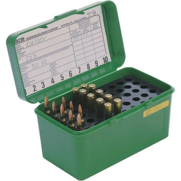 Mtm Molded Products Company MTM Deluex H-50 Series Rifle Ammo Box Green