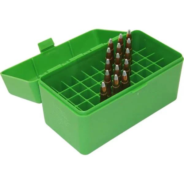Mtm Molded Products Company MTM Case-Gard R-50 Series Rifle Ammo Box 308 Win 50 Rounds Green