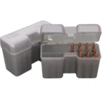 Mtm Molded Products Company MTM Case-Guard RF-22 Series Flip Top Rifle Ammo Box Clear Smoke