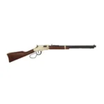 HENRY H4 GOLDEN BOY LL, right-side view with brown stock, gold receiver and black barrel
