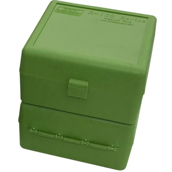 Mtm Molded Products Company MTM Case-Gard RM100 Series Rifle Ammo Box 308 Win 100 Rounds Green