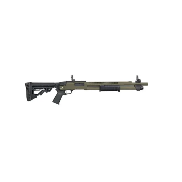 Mossberg & Sons Inc. Mossberg 590R ODG Cerakote Shotgun 12ga 3" Chamber 6rd Capacity 18.5" Barrel MBUS 3 Sights