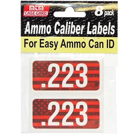 Mtm Molded Products Company MTM Ammo Caliber Labels .223 Rem Red 8/ct