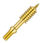 KleenBore Brass Precision Barbed Point Cleaning Jag, gold-tone jag with threaded end