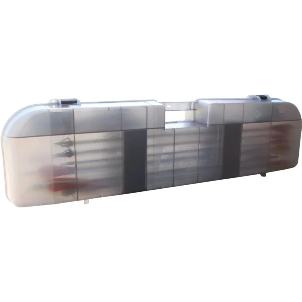 MTM Arrow Plus Case, long translucent smoke case with handle and multiple latches