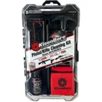 KleenBore Combination Cleaning Kit in a clear handled case with rods, cloth and red pouch visible