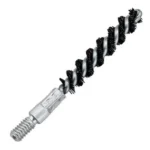 KleenBore Black Nylon Bore Brush .22 cal Handgun, angled view with black bristles and metal stem