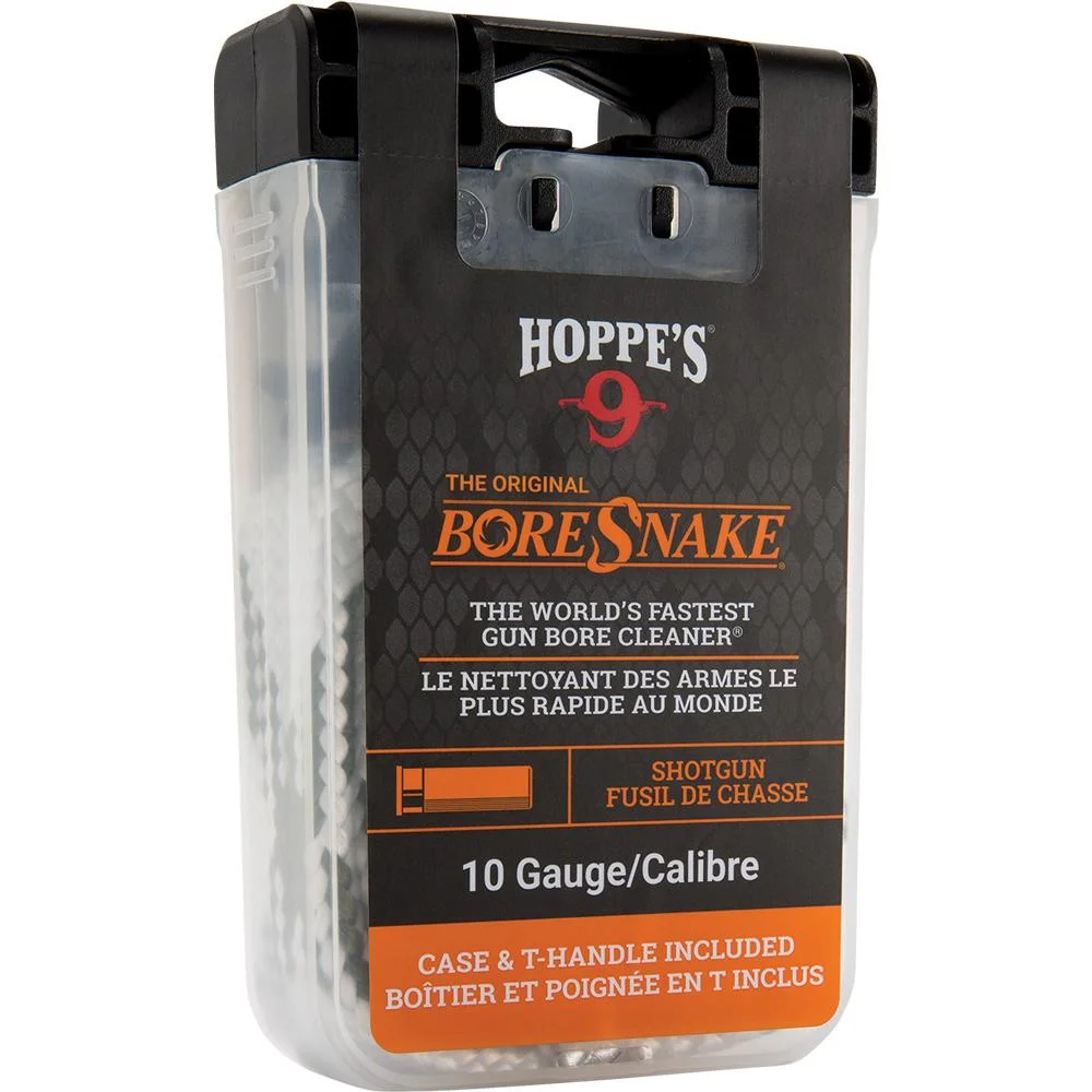 primary-23721 Hoppe's Boresnake Den-10 Gauge Shotgun in black and clear retail case, front view