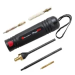 KleenBore PocKIT Handgun Cleaning Kit, black handled case with rods, brushes and loop