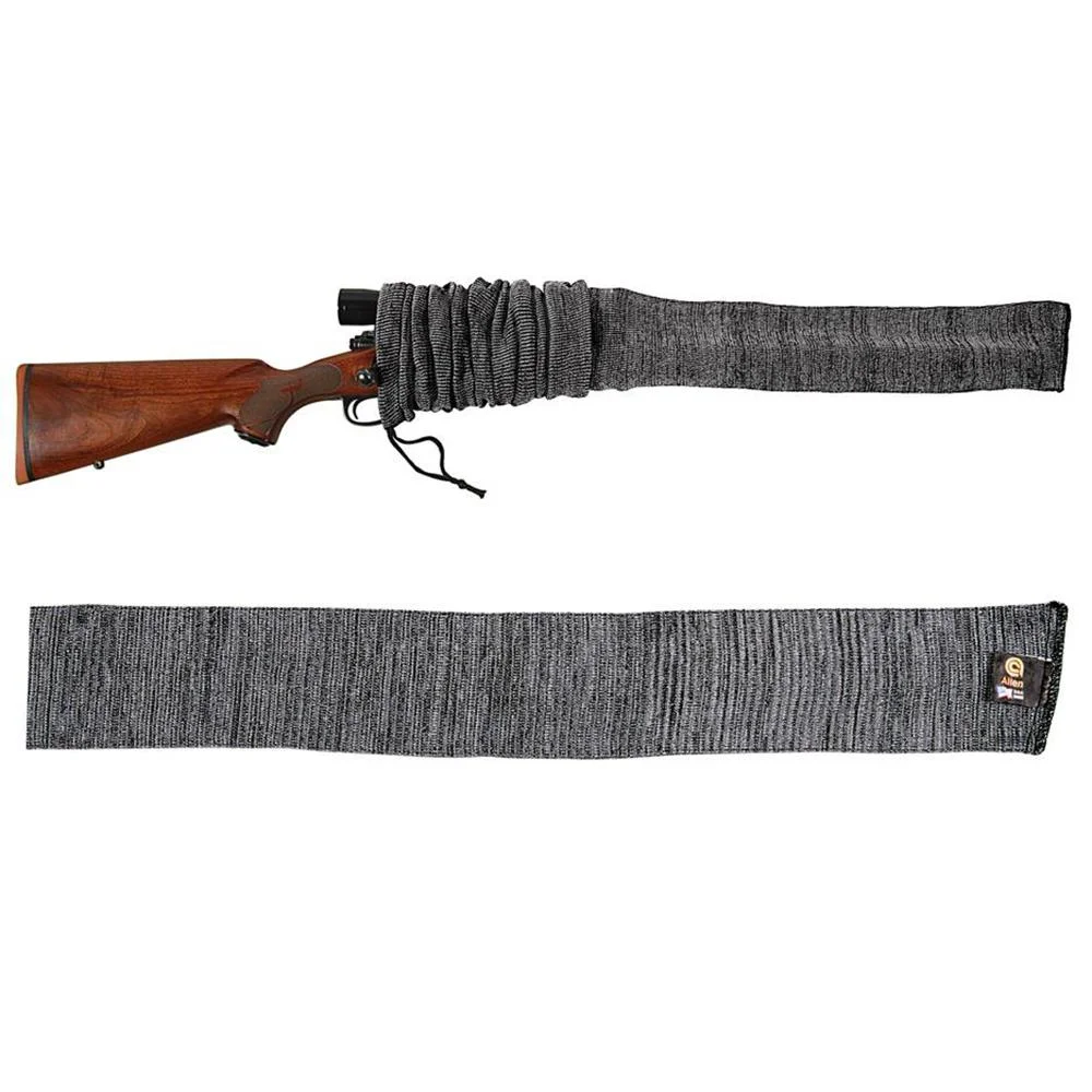 primary-23756 Allen Shotgun Scoped Sock grey heather sleeve shown flat and fitted over a shotgun