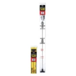 Hoppe's 1 Piece Benchrest Stainless Steel Rod, full-length view with retail packaging